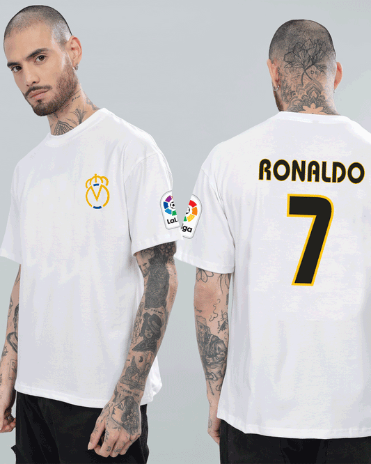 REAL MADRID RETRO JERSEY STYLE T-SHIRT