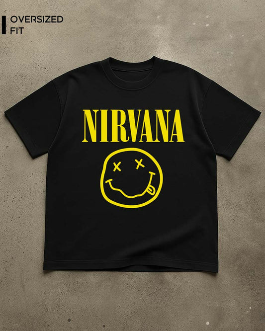 NIRVANA SMILEY BLACK T-SHIRT