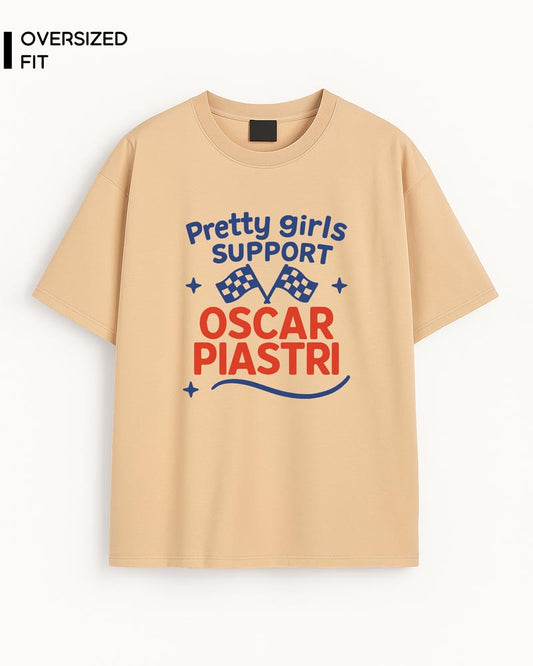 PRETTY GIRLS SUPPORT PIASTRI T-SHIRT