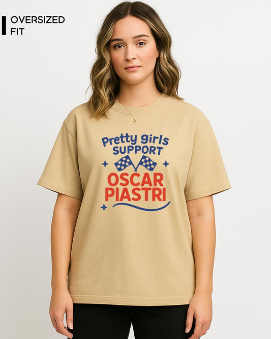 PRETTY GIRLS SUPPORT PIASTRI T-SHIRT