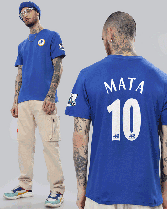 CHELSEA RETRO JERSEY STYLE T-SHIRT