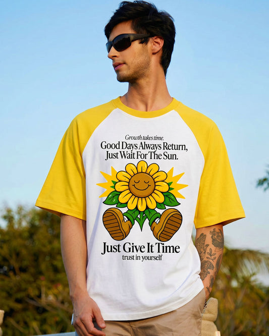 GROWTH TAKES TIME OVERSIZED T-SHIRT