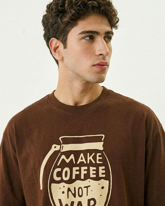 MAKE COFFEE NOT WAR T-SHIRT