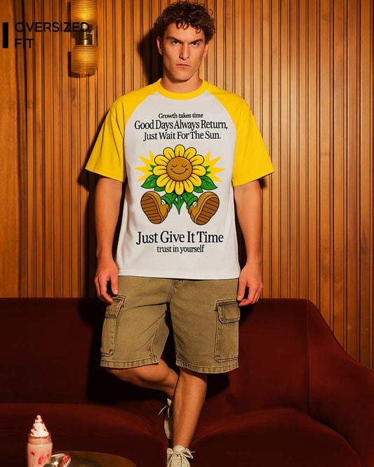 GROWTH TAKES TIME OVERSIZED T-SHIRT