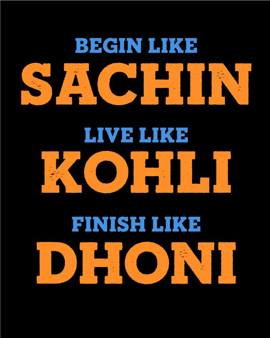 SACHIN KOHLI DHONI T-SHIRT For Men