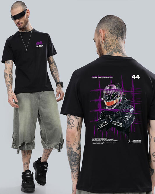 LEWIS HAMILTON PURPLE ARTWORK T-SHIRT For Men