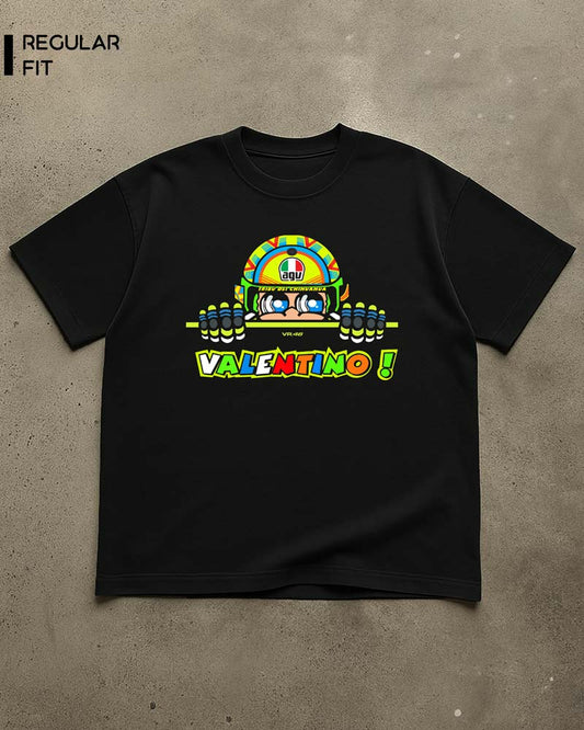 VALENTINO HELMET CARTOON T-SHIRT