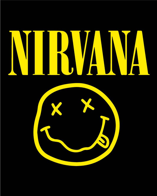 NIRVANA SMILEY BLACK T-SHIRT