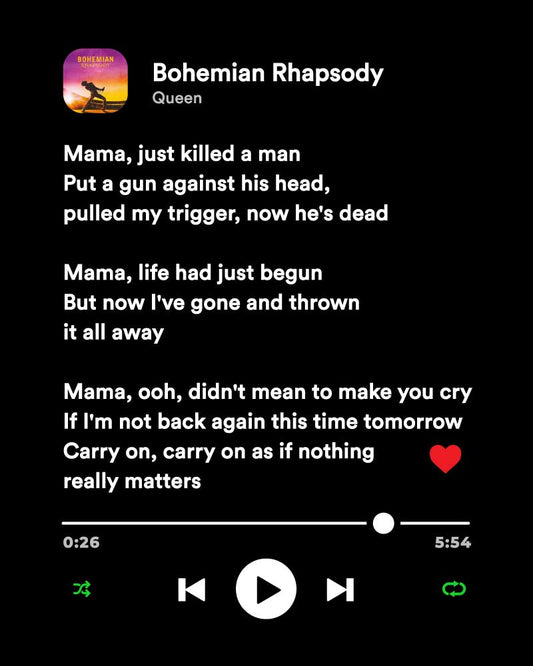 QUEEN BOHEMIAN RHAPSODY T-SHIRT
