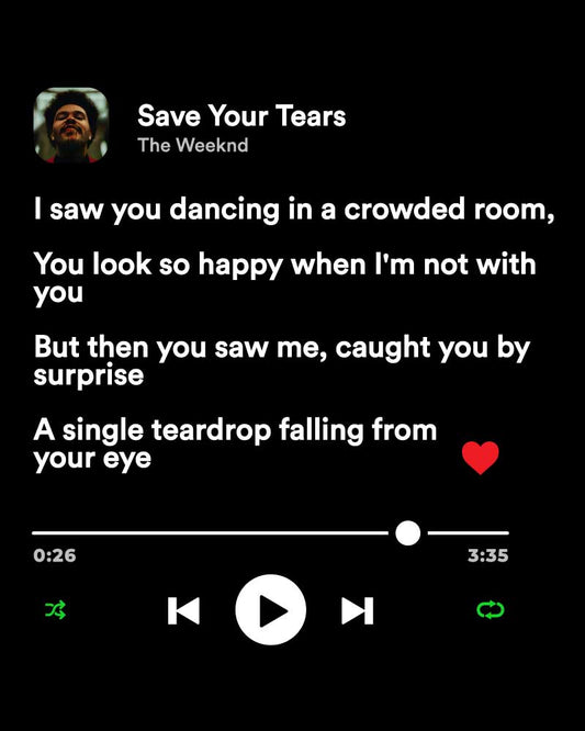 THE WEEKND SAVE YOUR TEARS T-SHIRT