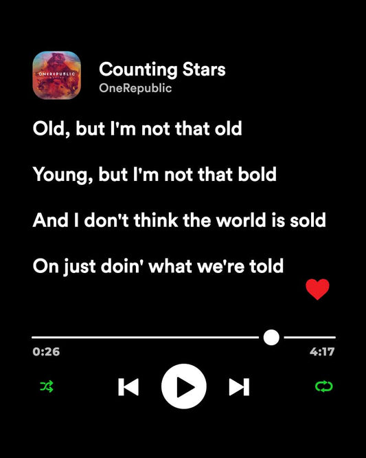 ONE REPUBLIC COUNTING STARS T-SHIRT