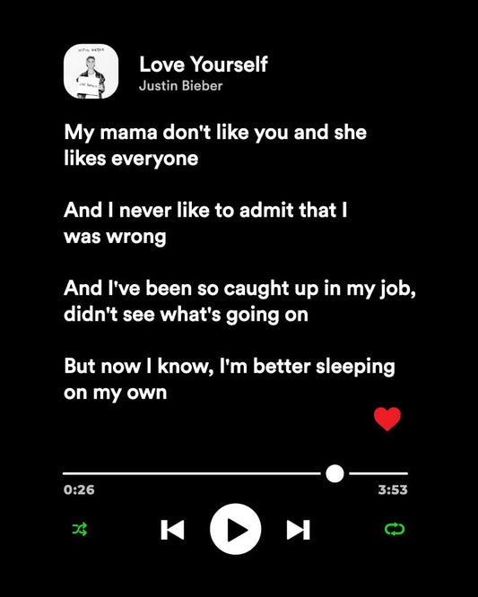 JUSTIN BIEBER LOVE YOURSELF T-SHIRT