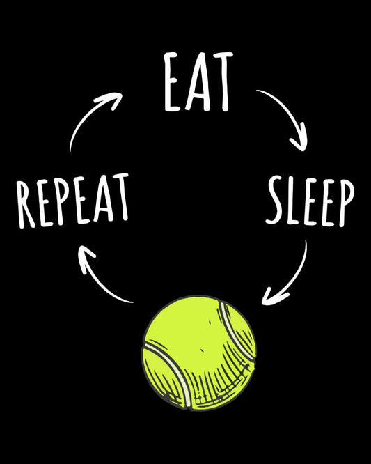 EAT SLEEP TENNIS REPEAT T-SHIRT