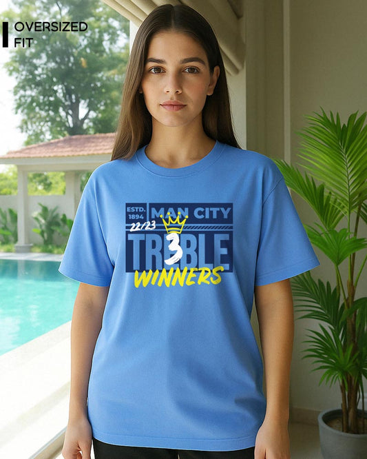 MAN CITY TREBLE T-SHIRT For Women