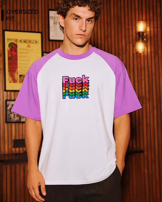 COLORFUL LANGUAGE OVERSIZED T-SHIRT