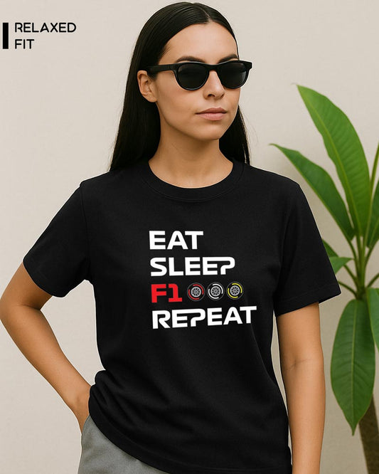 EAT SLEEP F1 REPEAT T-SHIRT For Women