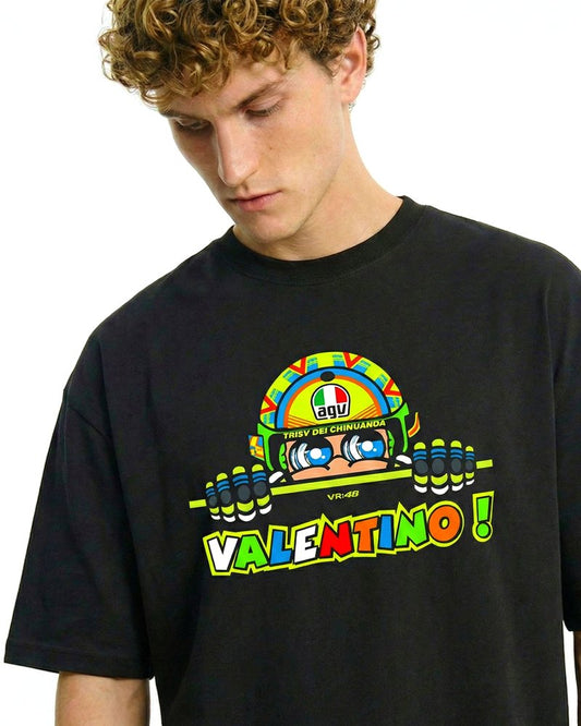 VALENTINO HELMET CARTOON T-SHIRT