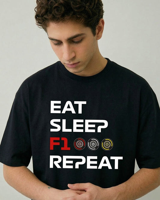 EAT SLEEP F1 REPEAT T-SHIRT