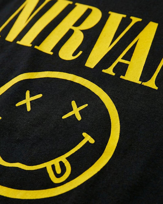NIRVANA SMILEY BLACK T-SHIRT