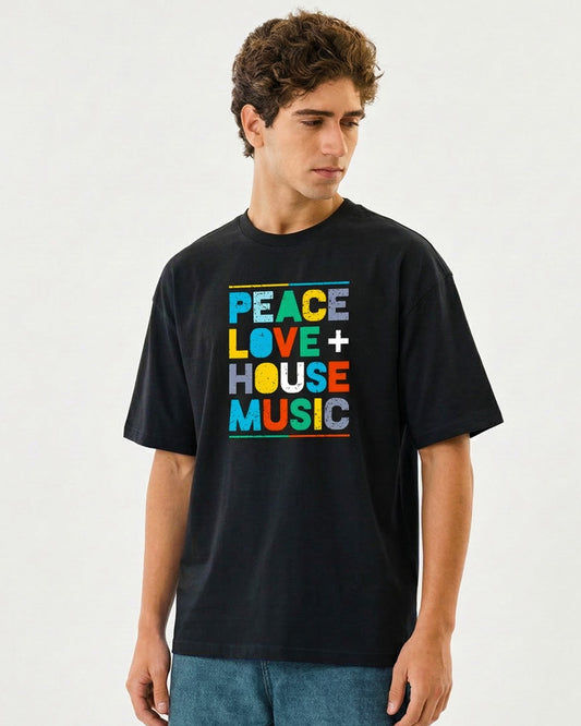 PEACE LOVE HOUSE MUSIC T-SHIRT